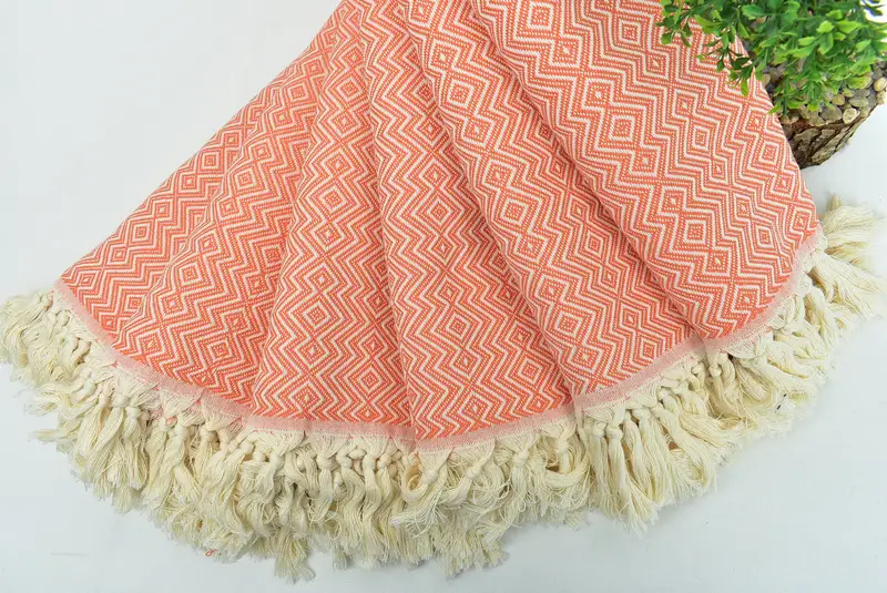 Bridal Shower Favors, Turkish hand towel, 70x38 Cotton Diamond Towel, Lightweight Turkish towel, Best Friend Christmas Gift, Bridemaids Beach Towel - 4