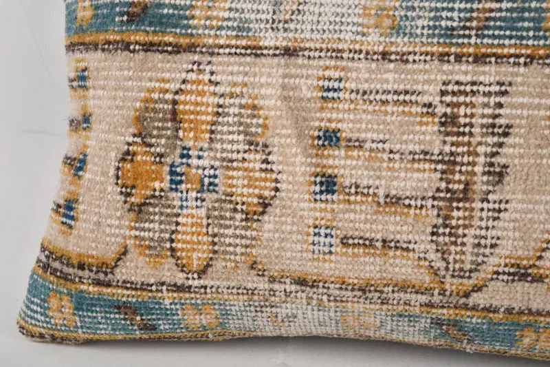 Boho yastık sahte kapak, yastık sahte, Kilim yastık kapağı, dekoratif atma yastık kılıfı, 12x24 bej yastık kapağı, kanepe için yastık - 4