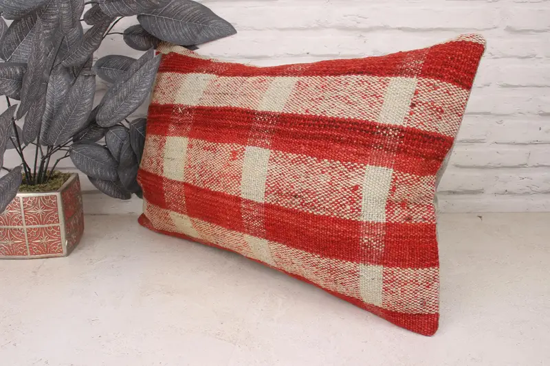 Boho Pillow Sham Cover, Natural Cushion, Kilim Rug Pillow Cover, Pillow, Kilim Pillow Cover, 16x24 Beige Pillow Cover, Turkish Pillow - 4