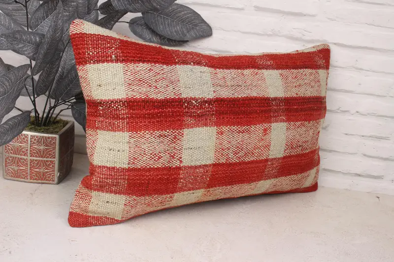 Boho Pillow Sham Cover, Natural Cushion, Kilim Rug Pillow Cover, Pillow, Kilim Pillow Cover, 16x24 Beige Pillow Cover, Turkish Pillow - 3