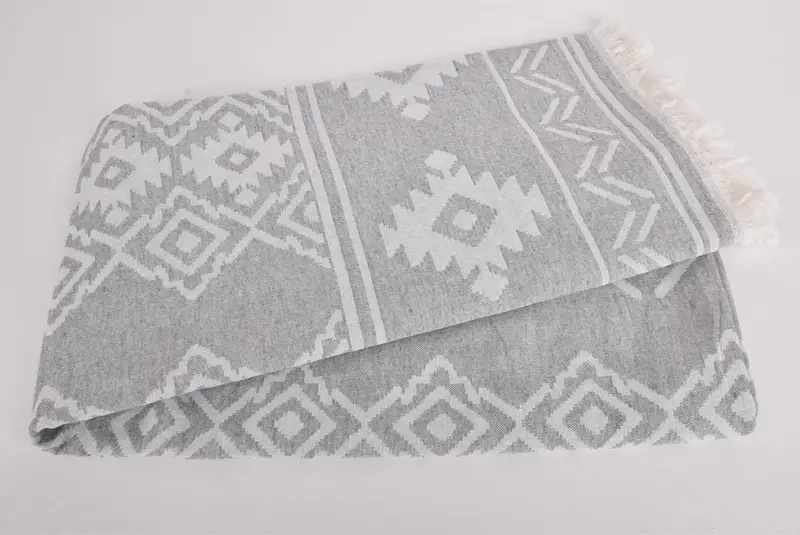 Gifts For Him, Absorbent Turkish towel, 74x40 Cotton Geometric Towel, Valentines Day Gift, Custom Beach Towels, Personalized Wedding Gift - 4