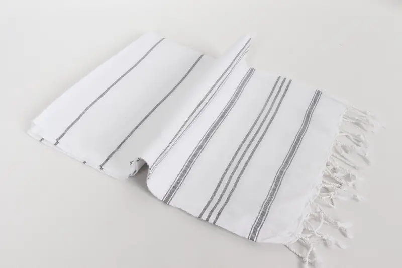 Ürkütücü Bachelorette Partisi Hediyeleri, Monogram Mutfak Havlu, Kişiselleştirilmiş Mutfak Havlusu, Nedime Hediyeleri, İş arkadaşı için Hediye, 40x24 Pamuklu Çizgili Havlu - 6