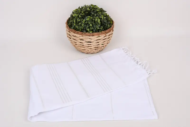 Embroidery Towel, Merry Christmas Gifts, Bachelorette Party Gifts Bridesmaids, Organic towel, 70x40 Cotton Striped Towel, Absorbent Turkish towel - 4