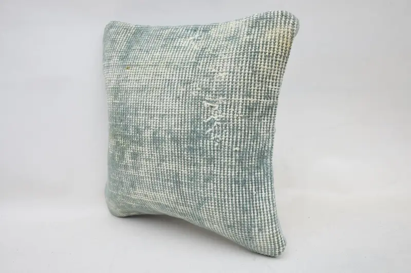 Chair Pillow Case, Home Decor Pillow, Turkish Kilim Pillow, 12x12 Blue Cushion Case, Chair Cushion Cover, Pillow Cover, Kilim Pillow - 3