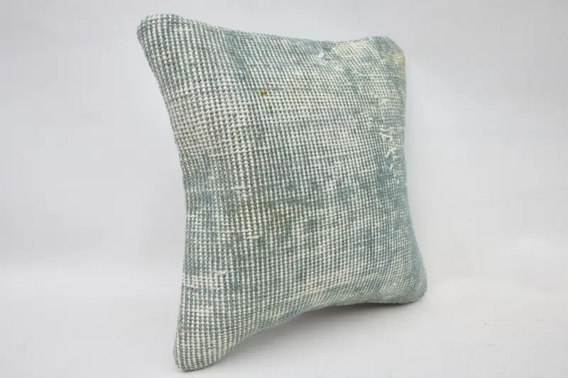 Chair Pillow Case, Home Decor Pillow, Turkish Kilim Pillow, 12x12 Blue Cushion Case, Chair Cushion Cover, Pillow Cover, Kilim Pillow - 2