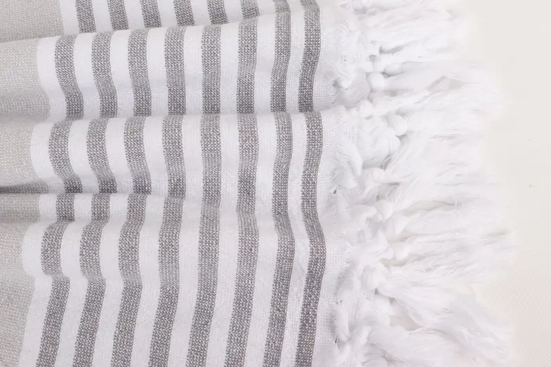 Valentines Day Gift For Him, Bridesmaid Gift, Bachelorette Party Gifts, Organic Turkish towel, Beach Towel Bulk, 68x36 Cotton Striped Terry Towel - 8