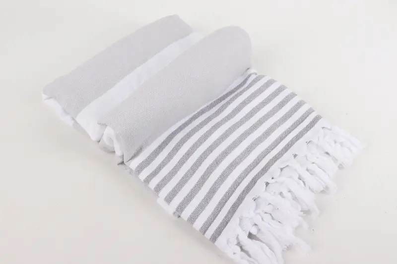 Valentines Day Gift For Him, Bridesmaid Gift, Bachelorette Party Gifts, Organic Turkish towel, Beach Towel Bulk, 68x36 Cotton Striped Terry Towel - 6