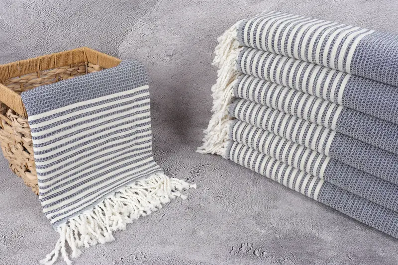 Embroidery Towel, Lightweight Turkish towel, Friends Beach Towel, 68x40 Cotton Striped Towel, Bachelorette Gifts, Embroidery Towels, Quick-dry towel - 3