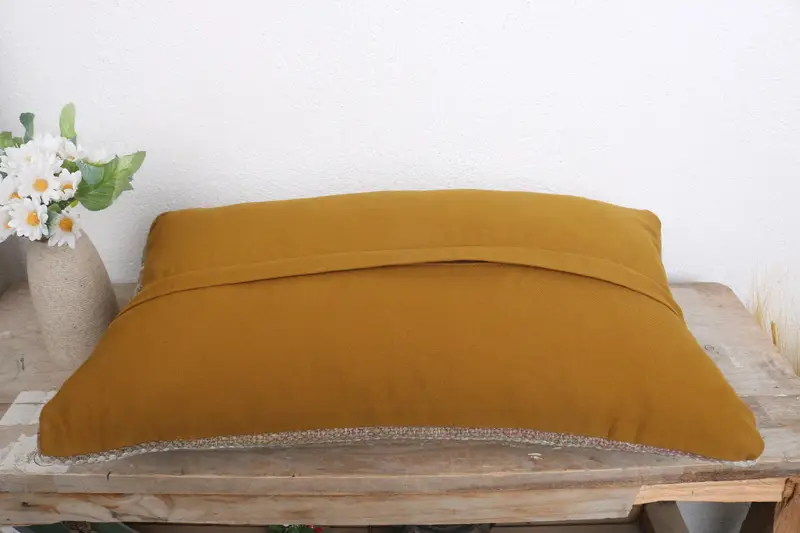 Pillow, Farmhouse Pillow Sham, Retro Cushion, Throw Kilim Pillow, Pillow for Couch, 12x20 Brown Cushion Case, Garden Pillow Sham, Boho Pillow - 7