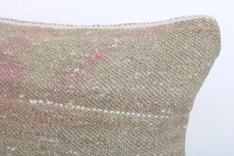 Pillow, Farmhouse Pillow Sham, Retro Cushion, Throw Kilim Pillow, Pillow for Couch, 12x20 Brown Cushion Case, Garden Pillow Sham, Boho Pillow - 5