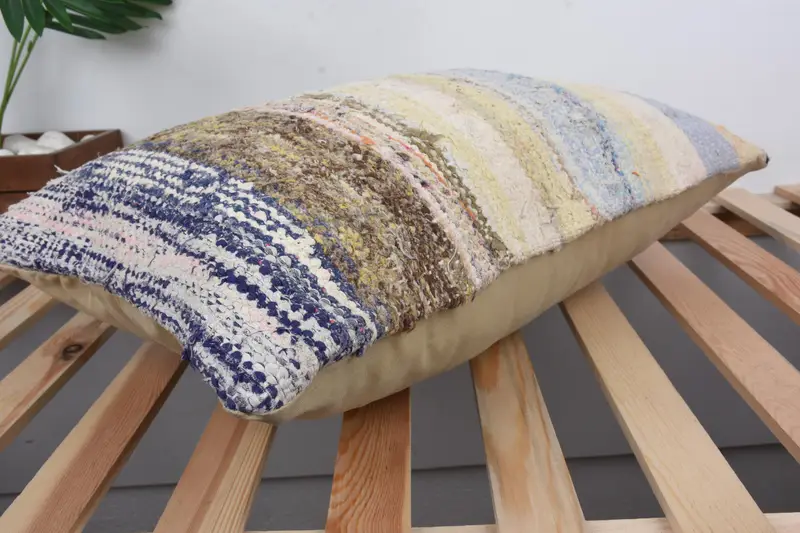 Antique Pillows, Garden Pillow Case, Kilim Pillow, Christmas Cushion Case, Pillow Sham, 16x24 Blue Cushion Case, Gift Pillow - 6