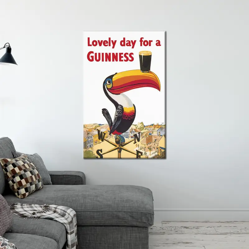 Abstrakter Guinness-Leinwanddruck im Retro-Stil – elegantes künstlerisches Dekor