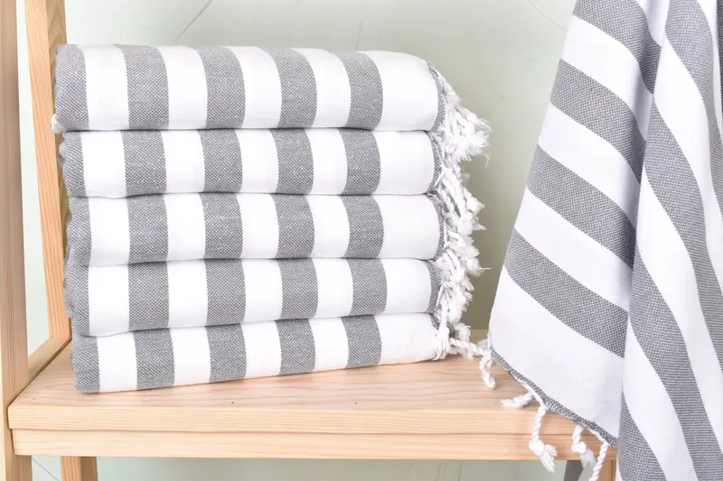 68x36 Cotton Striped Towel, Bridesmaid Gift Towel, Custom Wedding Gifts, Soft towel, Bathroom Towel, Organic cotton peshtemal for spa and beach - 1