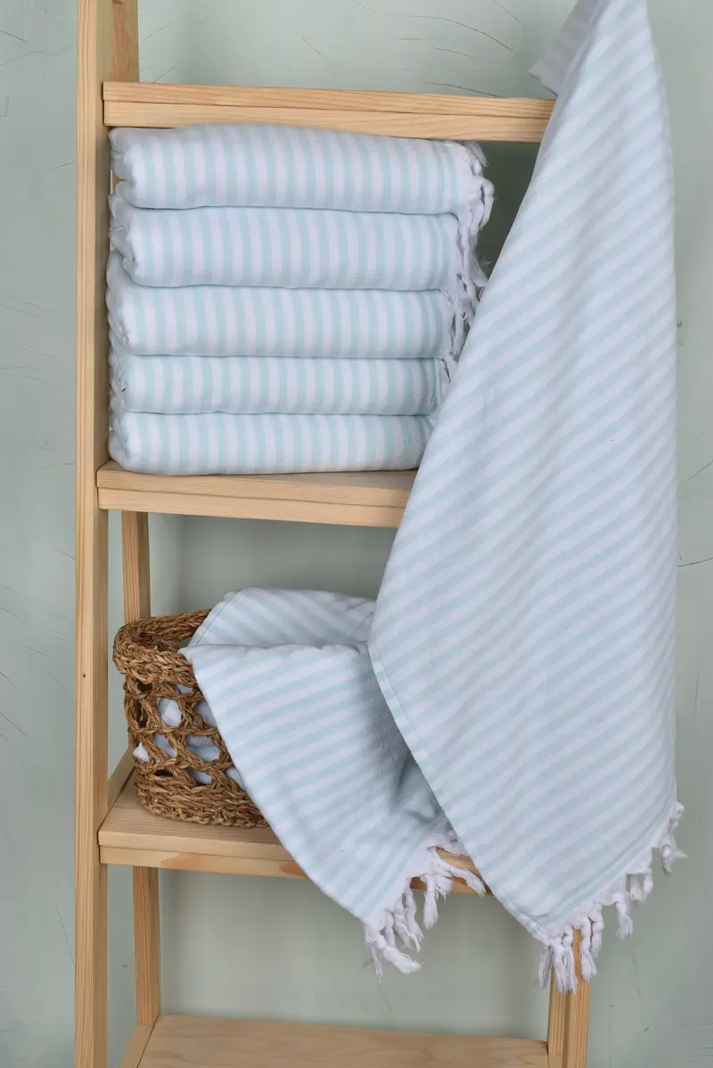 Kids Beach Towel, 70x36 Linen Terry Striped Towel, Personalised Gift, Oversized Beach Towel, Beach towel, Bridesmaid Gifts, Absorbent towel - 3