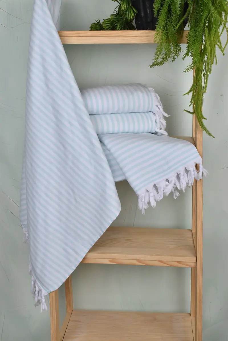 Kids Beach Towel, 70x36 Linen Terry Striped Towel, Personalised Gift, Oversized Beach Towel, Beach towel, Bridesmaid Gifts, Absorbent towel - 6