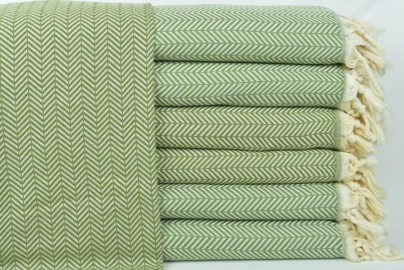 Reina de manta turca, toalla de chevron de algodón 92x76, favores de despedida de soltera, manta estética, regalo de novia, favores de boda, colchoneta - 1