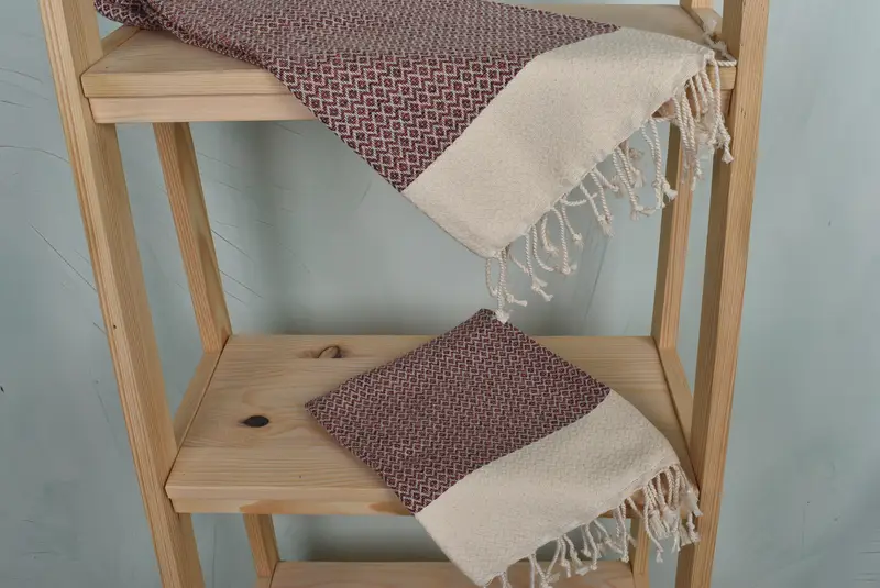 40x20 Cotton Diamond Towel, Organic Tea Towel, Monogram Hand Towel, Bridal Shower Gifts, Monogram Kitchen Towel, Custom Hand Towel, Guest Towel - 5