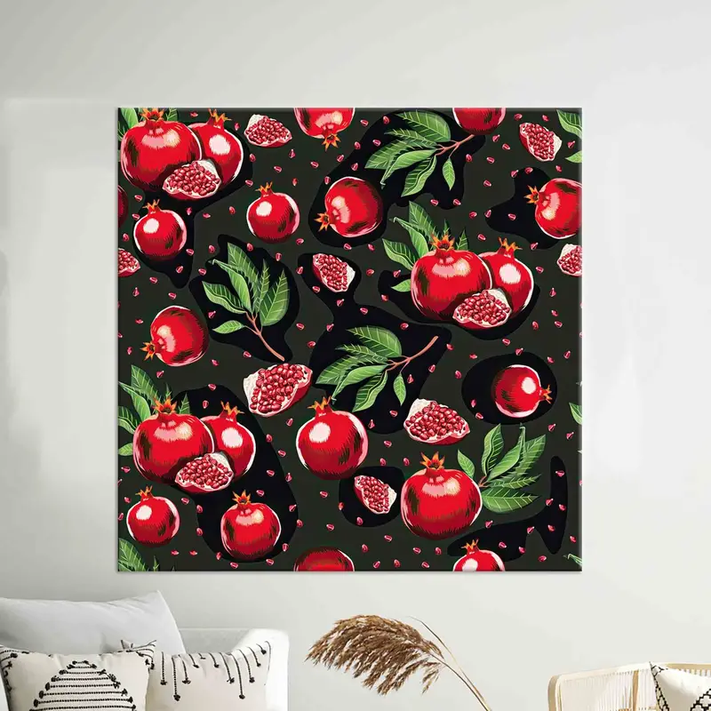 Trendy Red Kitchen Canvas: Artistic Print for Modern Decor