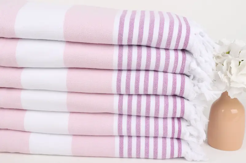 Gift For Him, Bulk Order Towel, Gift Boxes Towel, Custom Name Towel, Lightweight towel, Quick-dry peshtemal, 68x36 Cotton Striped Terry Towel - 3