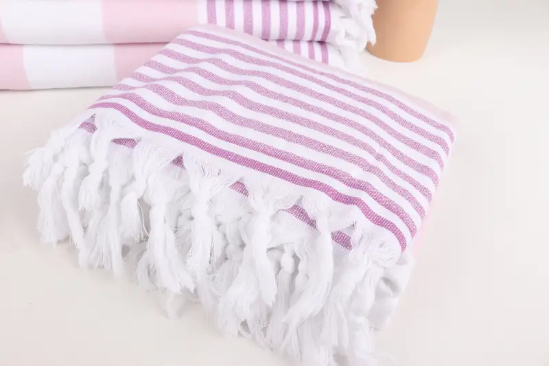 Gift For Him, Bulk Order Towel, Gift Boxes Towel, Custom Name Towel, Lightweight towel, Quick-dry peshtemal, 68x36 Cotton Striped Terry Towel - 5