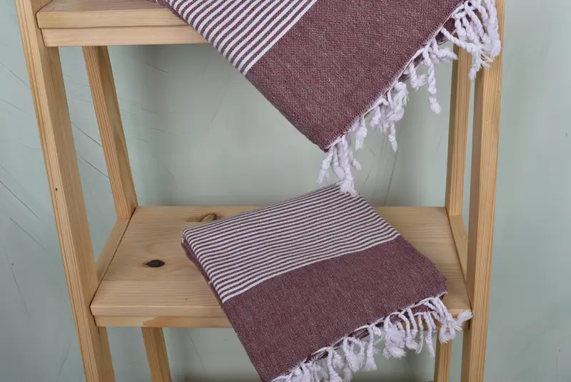 Personalized Beach Towel, Bride Gift, Lightweight Turkish towel for beach, Wedding Favors, Gifts For Him, Spa Gift Towel, 70x40 Cotton Striped Towel - 5