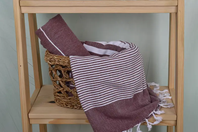 Personalized Beach Towel, Bride Gift, Lightweight Turkish towel for beach, Wedding Favors, Gifts For Him, Spa Gift Towel, 70x40 Cotton Striped Towel - 4