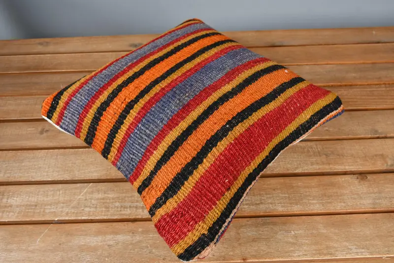 Couch Pillow, Pillow Cover, Tapestry Cushion Case, Kilim Pillow, Kilim Cushion Sham, Retro Throw Cushion, 12x12 Red Cushion Case, Throw Kilim Pillow - 2