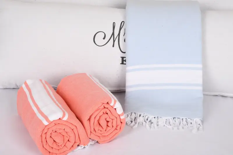 92x80 Cotton Striped Towel, Best Wedding Gift, Throw Blanket, Custom Gift, Bridesmaid Gifts, Bachelorette Party Favors, Christmas Tablecloth - 5
