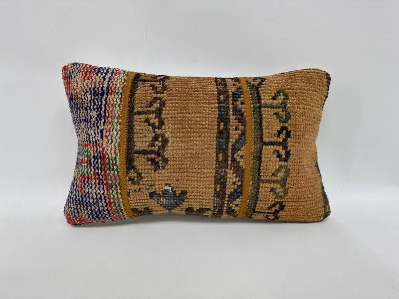 Ikat Cushion Cover, Interior Designer Pillow, Boho Pillow, 12x20 Brown Cushion Cover, Chair Cushion Case, Pillow Case, Boho Pillow Sham Cover - 1