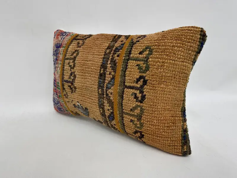 Ikat Cushion Cover, Interior Designer Pillow, Boho Pillow, 12x20 Brown Cushion Cover, Chair Cushion Case, Pillow Case, Boho Pillow Sham Cover - 4
