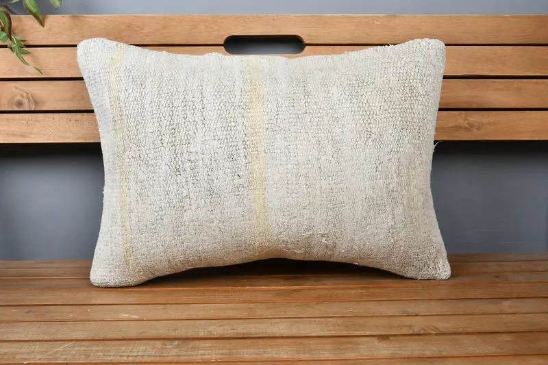 Pillow for Sofa, Aesthetic Cushion Case, Interior Designer Pillow, 16x24 Beige Pillow Sham, Boho Pillow, Cushion, Outdoor Cushion, Bench Cushion - 6