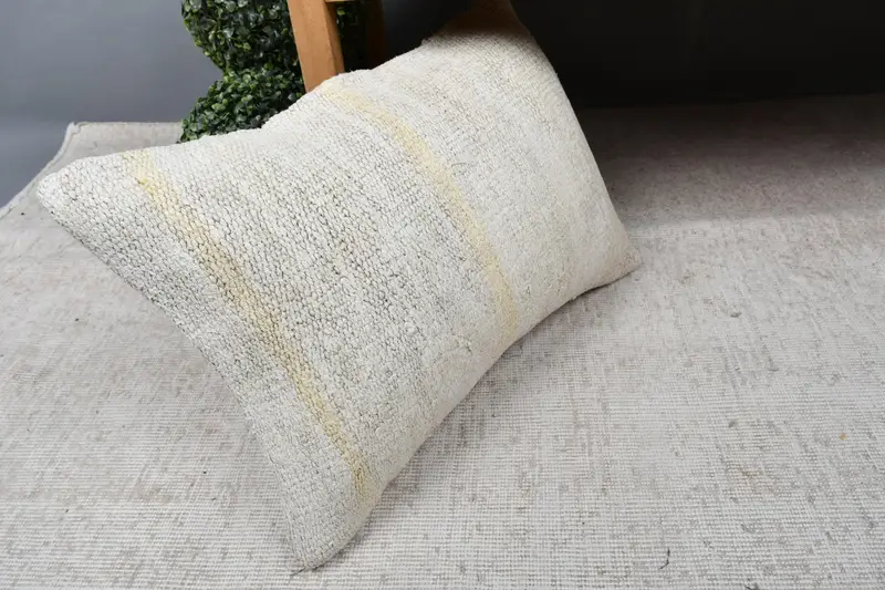 Pillow for Sofa, Aesthetic Cushion Case, Interior Designer Pillow, 16x24 Beige Pillow Sham, Boho Pillow, Cushion, Outdoor Cushion, Bench Cushion - 7