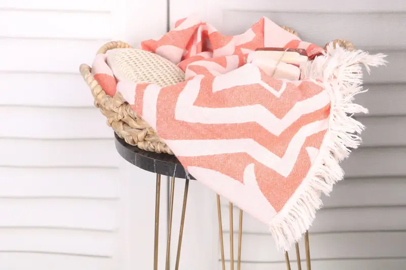 Turkish Towel Beach, Organic towel, Gifts For Him, Guest Towel, Handwoven Turkish bath towel, Bathroom Towel, 68x36 Cotton Tulip Patterned Towel - 3