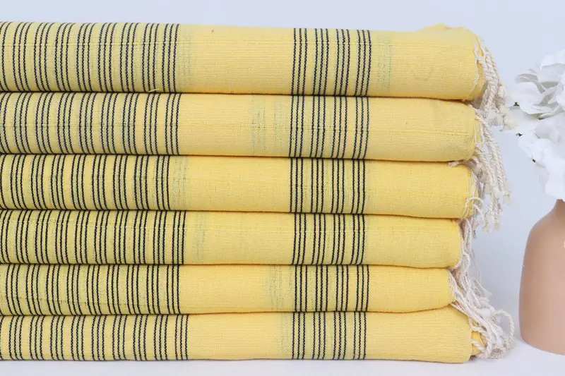 70x40 Cotton Striped Towel, Cotton towel, Turkish hand towel, Gym Towel, Bridesmaid Gift Towel, Xmas Gifts, Fringed Turkish towel for poolside - 3