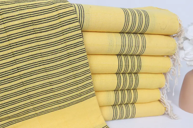 70x40 Cotton Striped Towel, Cotton towel, Turkish hand towel, Gym Towel, Bridesmaid Gift Towel, Xmas Gifts, Fringed Turkish towel for poolside - 1