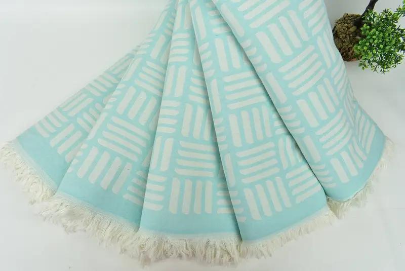 Bachelorette Party Favors, Organic Throw, Personalized Gifts, Valentines Gift, Turkish Tablecloth, 96x88 Cotton Geometric Towel, Woven Throw Blanket - 5