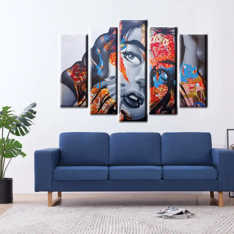 Abstract Woman Canvas, Woman Wall Art, Woman Canvas, Colorful Portrait, Woman Print, Woman Poster, Abstract Wall Art, Colorful Abstract Art - 1