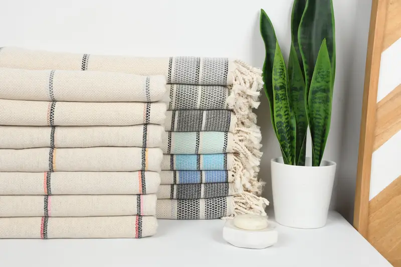 Bridal Shower Gifts, Small Bath Towels, 40x20 Linen Striped Towel, Personalized Hand Towel, Personalized Gifts, Guest Towel, Towel With Name - 3