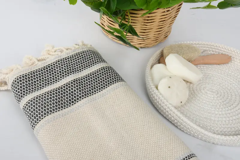 Bridal Shower Gifts, Small Bath Towels, 40x20 Linen Striped Towel, Personalized Hand Towel, Personalized Gifts, Guest Towel, Towel With Name - 6