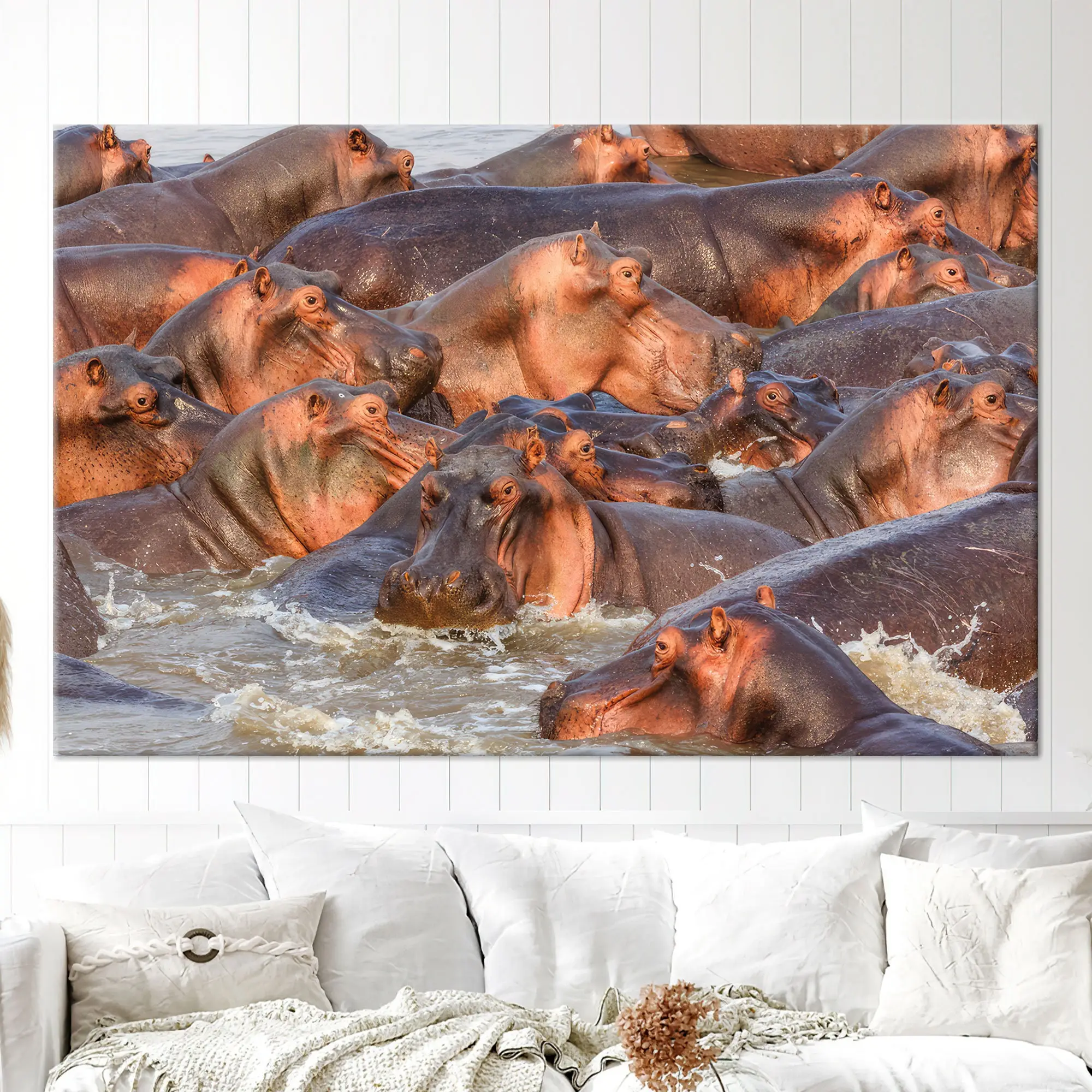Elegant Wildlife Canvas: Wild Animal Art for Your Loft - 1