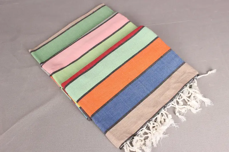 Embroidery Towel, Turkish Towel Beach, Personalized Wedding Gift For Couple, Organic Turkish towel, 70x40 Cotton Rainbow Towel, Best Beach Towel - 7