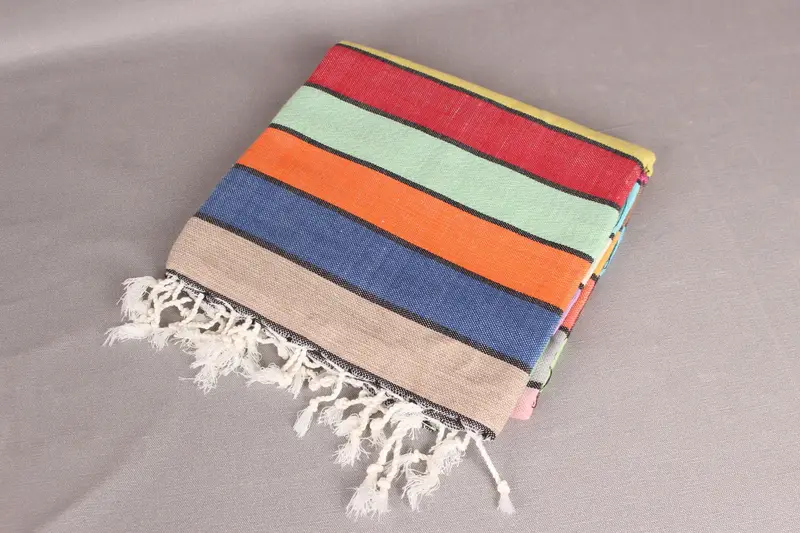 Embroidery Towel, Turkish Towel Beach, Personalized Wedding Gift For Couple, Organic Turkish towel, 70x40 Cotton Rainbow Towel, Best Beach Towel - 6