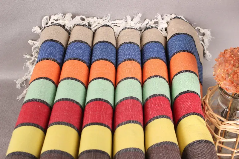 Embroidery Towel, Turkish Towel Beach, Personalized Wedding Gift For Couple, Organic Turkish towel, 70x40 Cotton Rainbow Towel, Best Beach Towel - 3