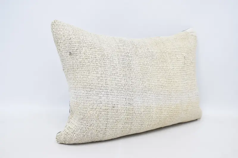 Anatolian Pillow Case, 20x28 Beige Pillow Cover, Gift Pillow, Boho Pillow Sham Cover, Traditional Pillow Cover, Ethnical Kilim Rug Pillow, Pillow - 3