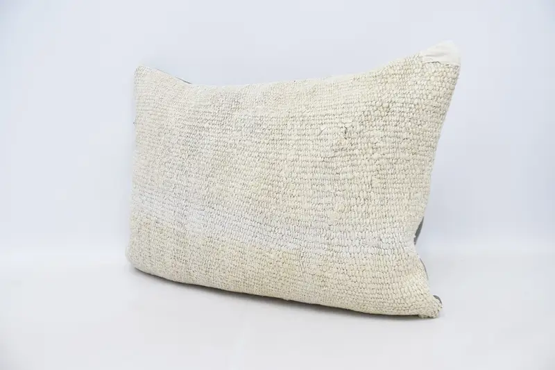 Anatolian Pillow Case, 20x28 Beige Pillow Cover, Gift Pillow, Boho Pillow Sham Cover, Traditional Pillow Cover, Ethnical Kilim Rug Pillow, Pillow - 4