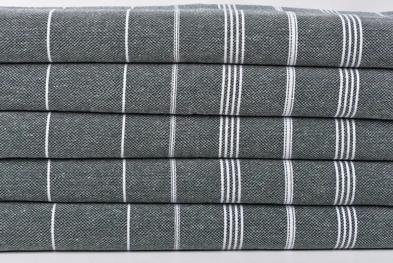 Gym Towel, Wedding Gift Ideas, Monogram Hand Towel, Spa Towel, Gift For Him, Personalized Kitchen Towel, 38x18 Cotton Striped Towel, Bathroom Towels - 2