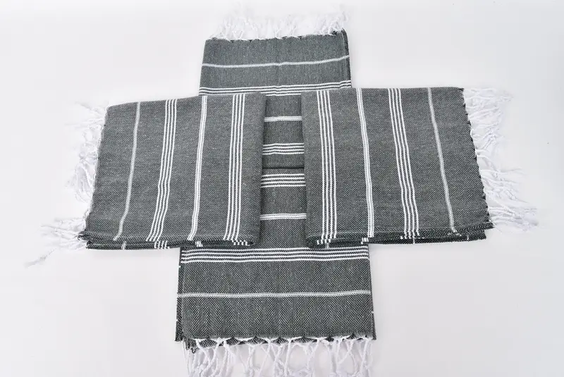 Gym Towel, Wedding Gift Ideas, Monogram Hand Towel, Spa Towel, Gift For Him, Personalized Kitchen Towel, 38x18 Cotton Striped Towel, Bathroom Towels - 6