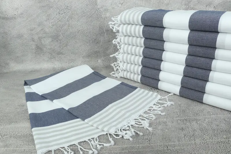 Gifts For Him, Small Bath Towels, Family Gift, Guest Towel, 40x24 Cotton Striped Towel, Holiday Towel, Personalized Hand Towel, Bathroom Towels - 2