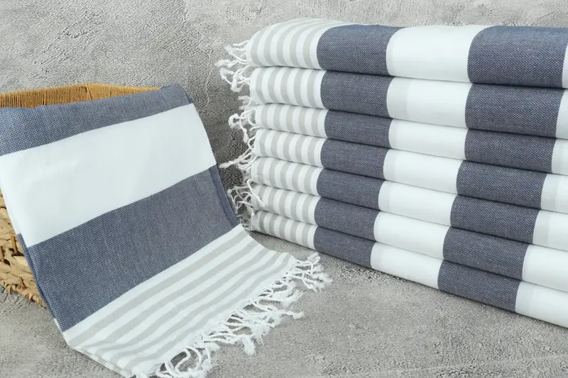 Gifts For Him, Small Bath Towels, Family Gift, Guest Towel, 40x24 Cotton Striped Towel, Holiday Towel, Personalized Hand Towel, Bathroom Towels - 3