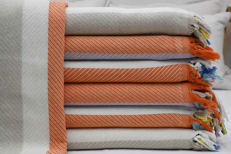92x76 Cotton Chevron Towel, Tablecloth, Baby Boy Gift, Decorative Bedspread, Best Friend Wedding Gift, Personalized Gifts, Bachelorette Party Favors - 4